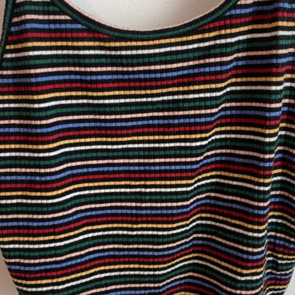 American Eagle Multicolor Striped Cropped Tank Top - Picture 5 of 5